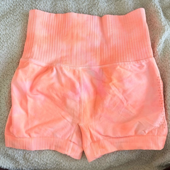 Free People Movement Good Karma Running Shorts XS/S Orange Tie Dye - Picture 2 of 4